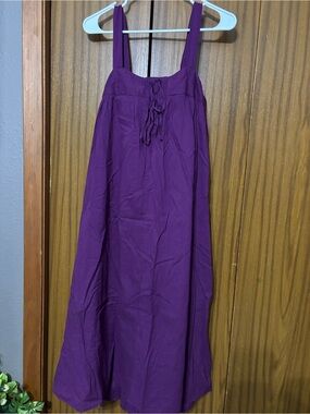 NATURAL LIFE Purple Sleeveless Tie-Front Maxi Dress